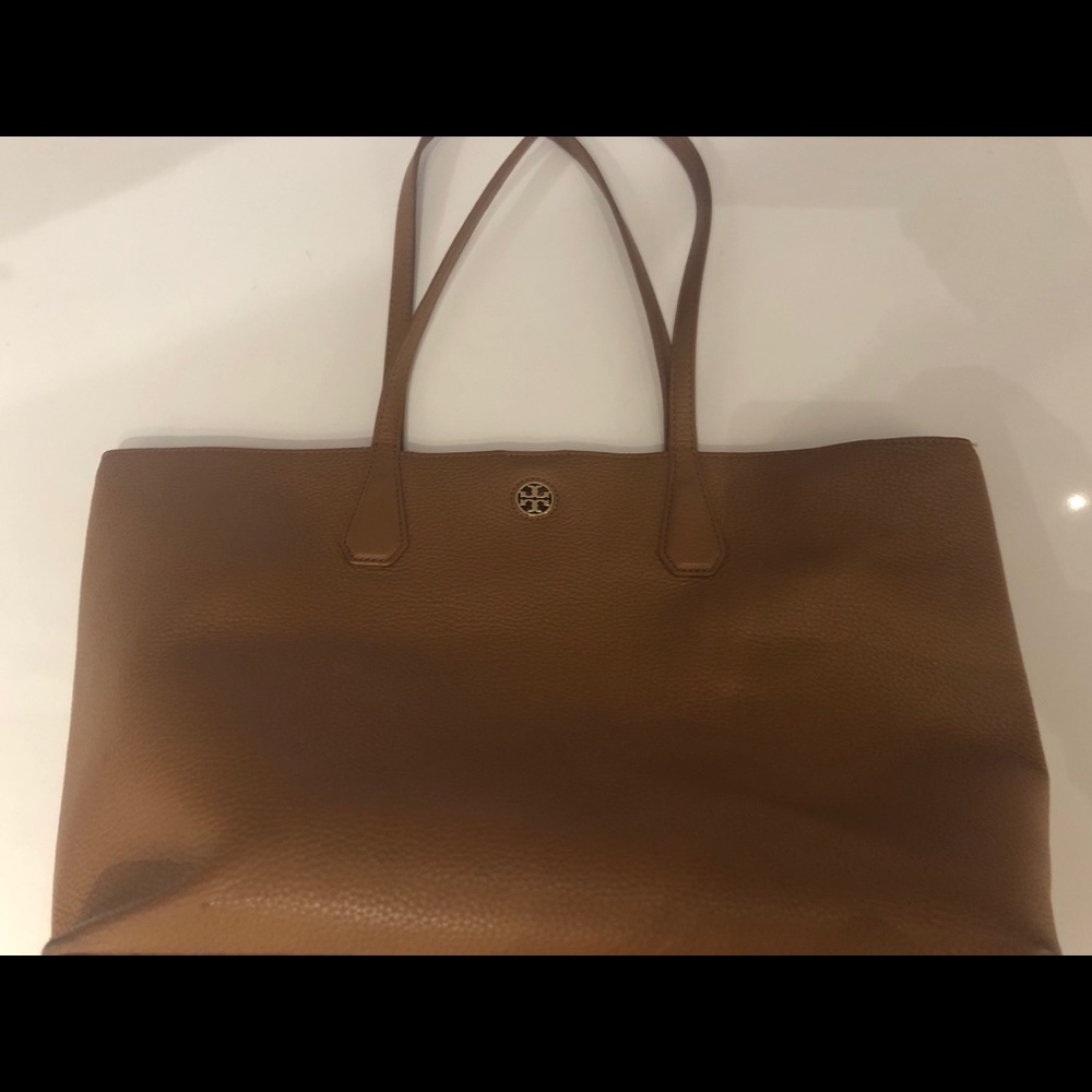 Tory Burch Pebbled Soft Leather Camel Bag